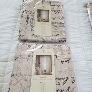 Linden Street Set of 4 Rod Pocket Panels/ Curtains. New